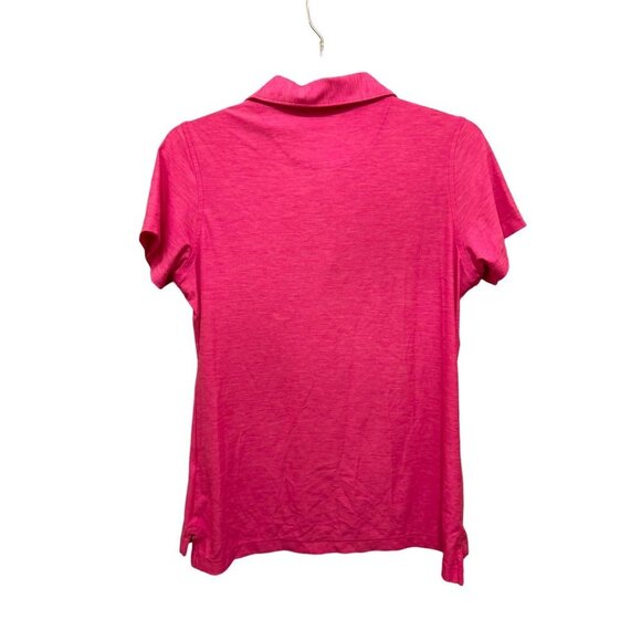 Women's Size Small Peter Millar Jersey Polo Shirt Pink - Picture 4 of 5